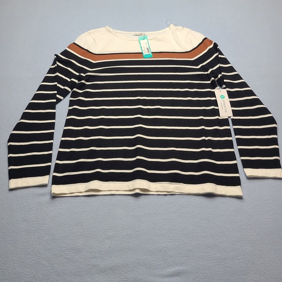 Pink Clover Sweaters - Pink Clover Sweater Womens L Blue White New Striped Colorblock